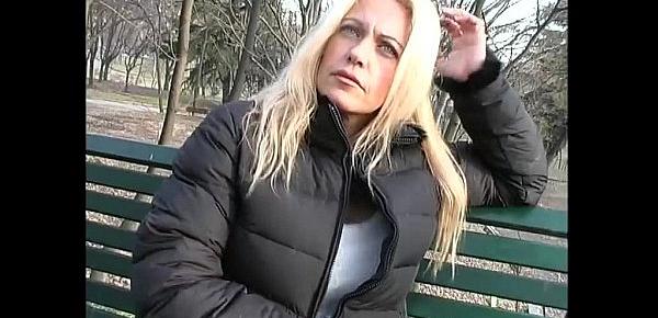  Blonde coguar at the park